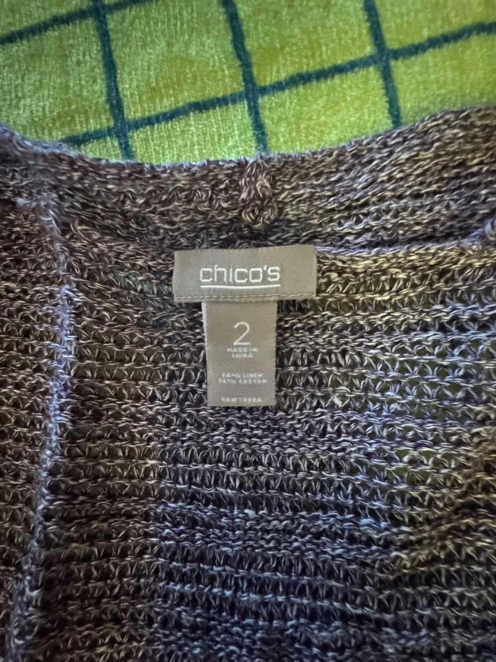 Chico's woMen's Open-Front Cardigan in Heathered Gray Brown size 2 - Picture 2 of 3